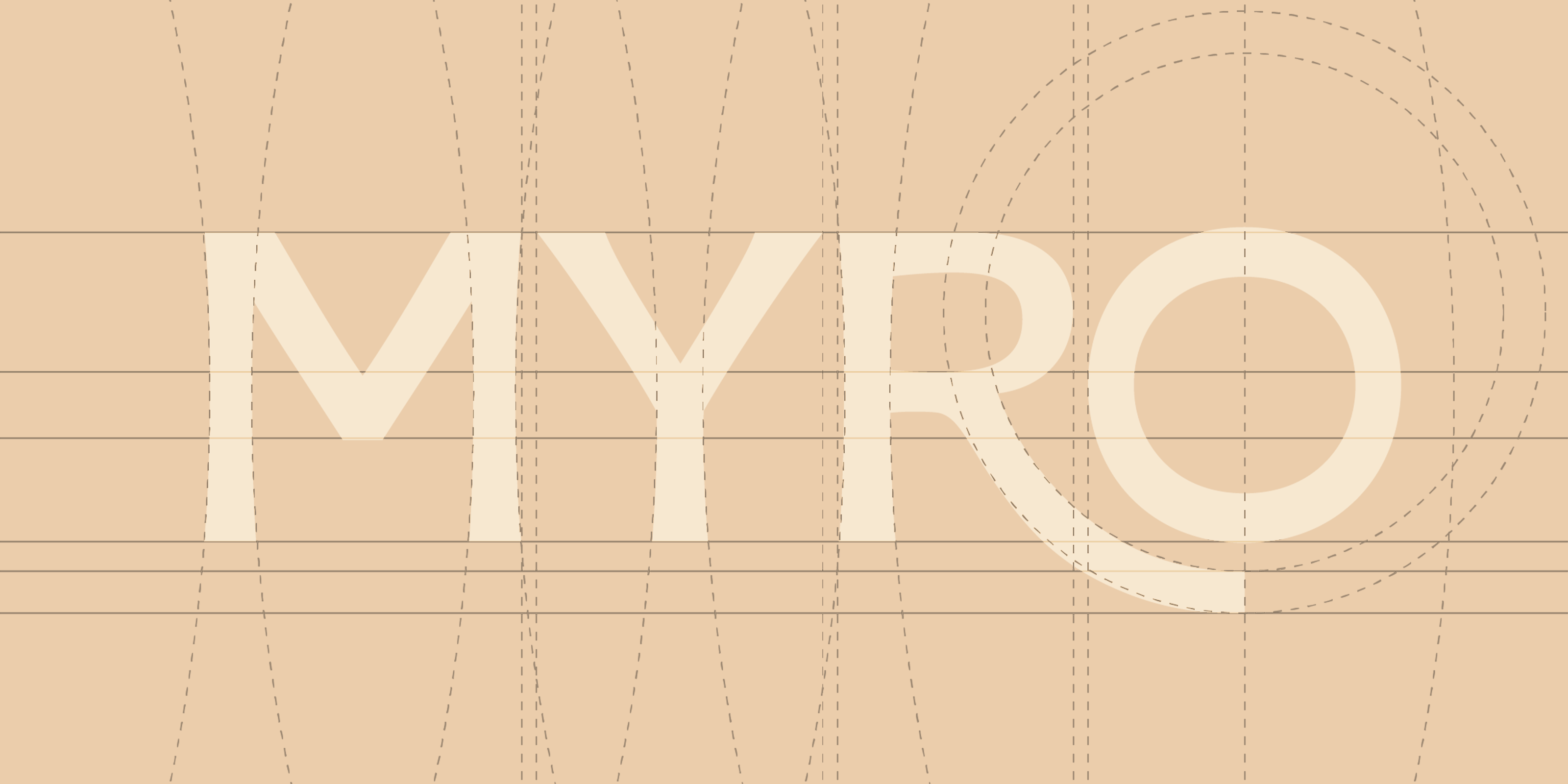 MYRO wordmark construction